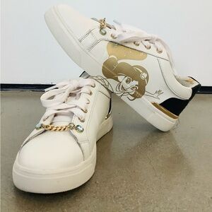 Aldo Shoes | Aldo X Disney Jasmine Sneakers 7 Gold/White Size 7